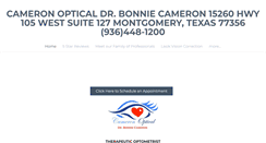 Desktop Screenshot of cameronoptical.com